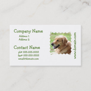 Cartes de visite de chiot de golden retriever