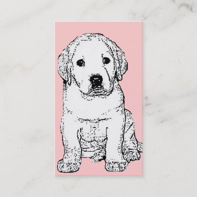 Cartes de visite de chiot de Labrador (Devant)