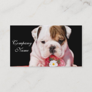 Cartes de visite de chiot du bouledogue de