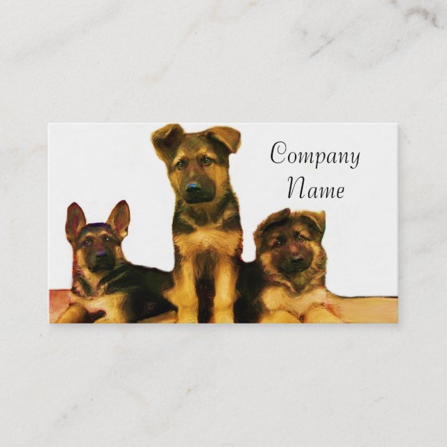 Cartes de visite de chiots de berger allemand (Devant)