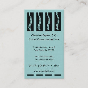 Cartes de visite de chiropractie