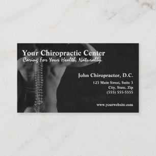 Cartes de visite de chiropractie de chiroprakteur