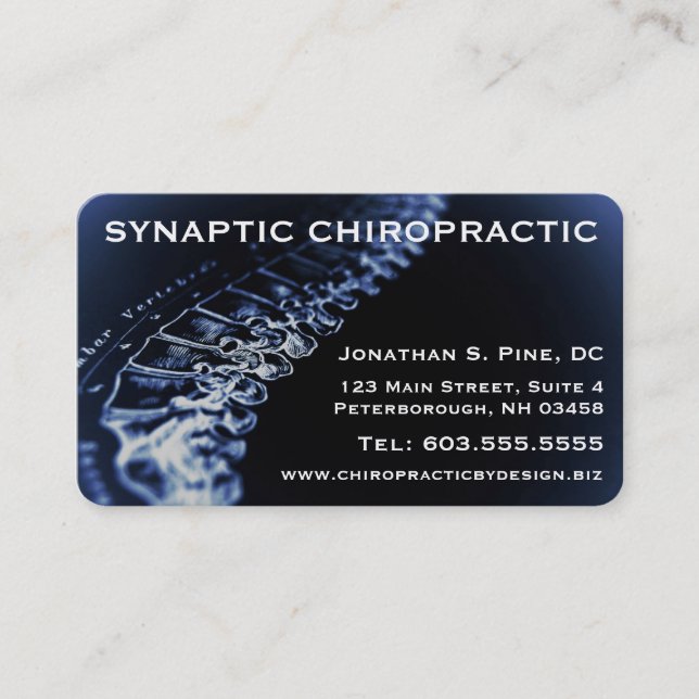 Cartes de visite de chiroprakteur (Devant)
