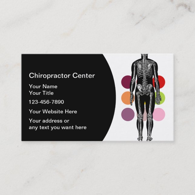 Cartes de visite de chiroprakteur (Devant)