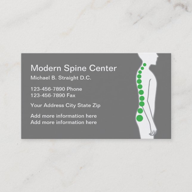 Cartes de visite de chiroprakteur (Devant)