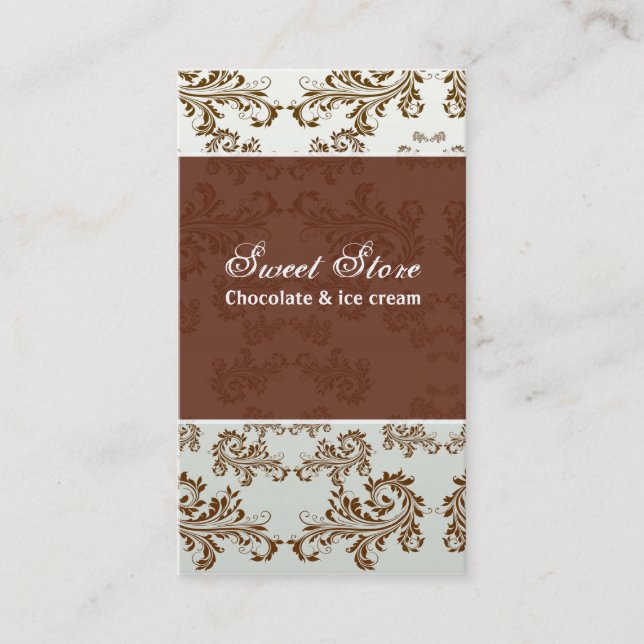 Cartes de visite de chocolat (Devant)