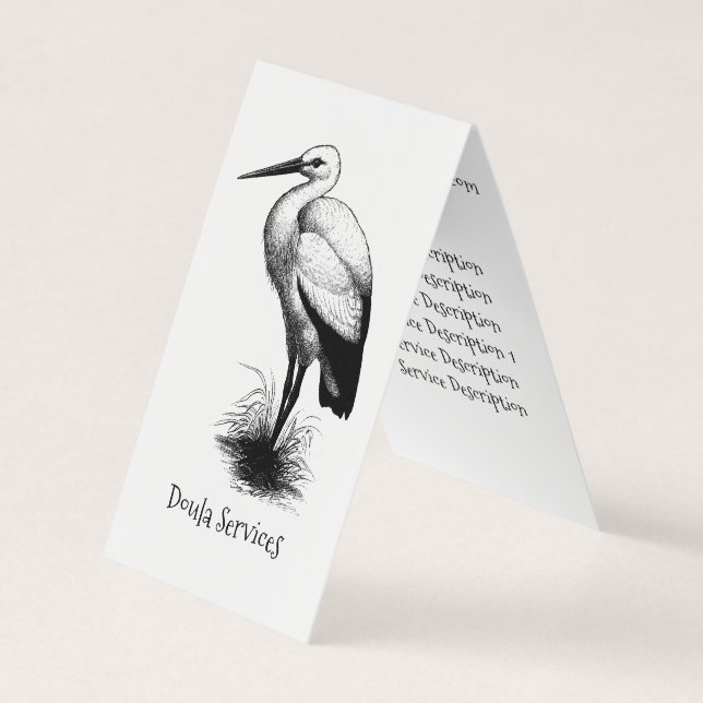 Cartes de visite de cigogne Doula Services (Devant)