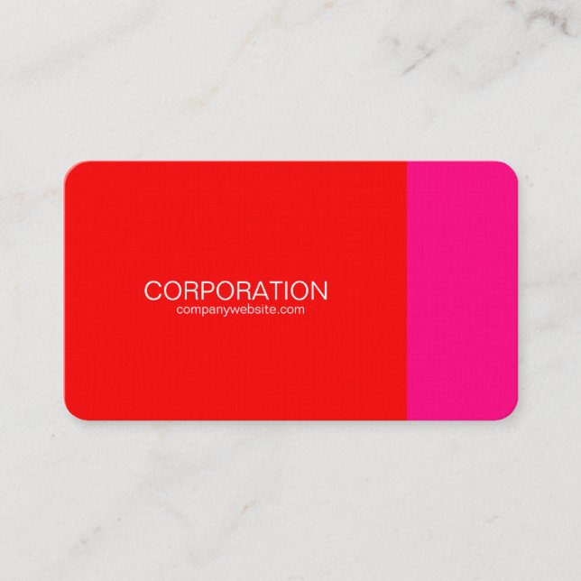 cartes de visite de classe rouge et rose (Devant)