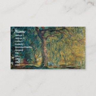 Cartes de visite de Claude Monet Weeping Willow