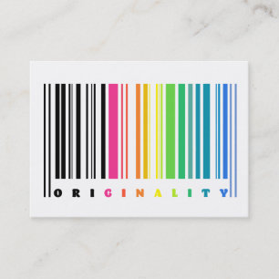 Cartes de visite de code barres d'arc-en-ciel