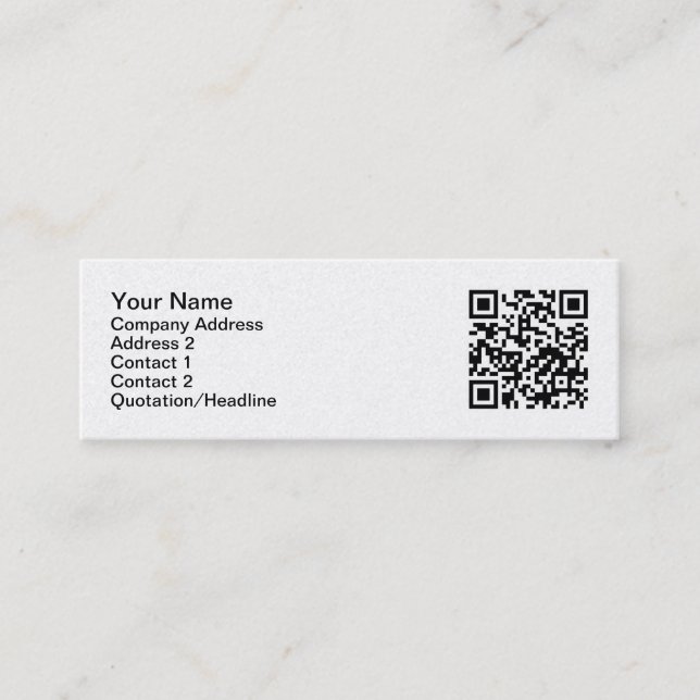 Cartes de visite de code de QR (Devant)