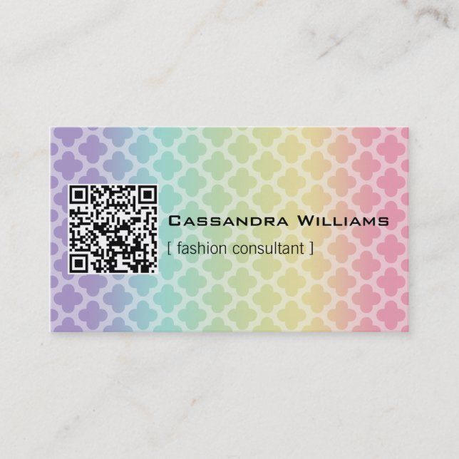 Cartes de visite de CODE de Quatrefoil QR (Devant)