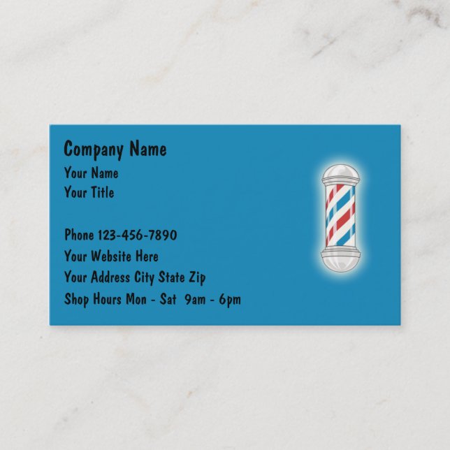 Cartes de visite de coiffeur (Devant)