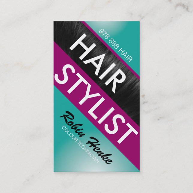 Cartes de visite de coiffeur (Devant)