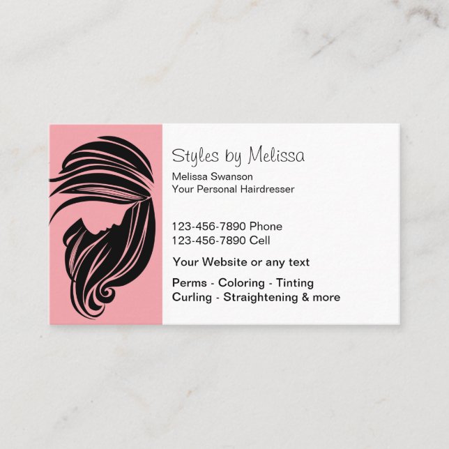 Cartes de visite de coiffeur (Devant)
