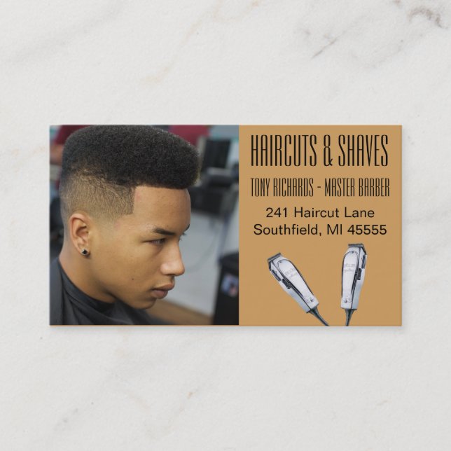 Cartes de visite de coiffeur (Devant)
