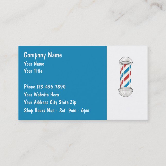 Cartes de visite de coiffeur (Devant)