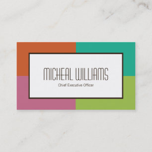 Cartes de visite de Color Block CEO Company