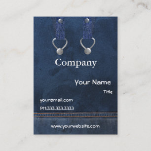 cartes de visite de combinaisons de denim