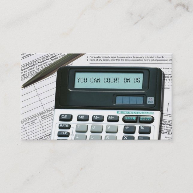 Cartes de visite de comptabilité (Devant)