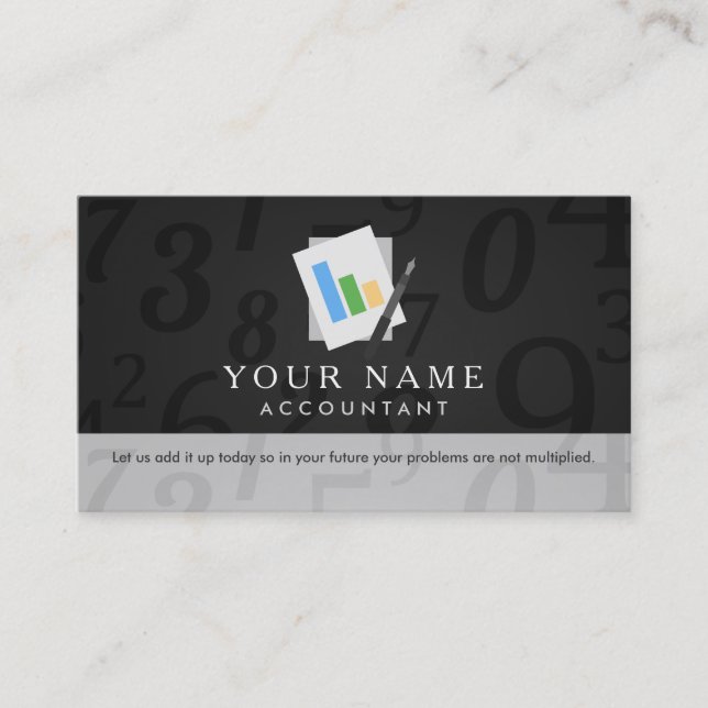 Cartes de visite de comptabilité (Devant)