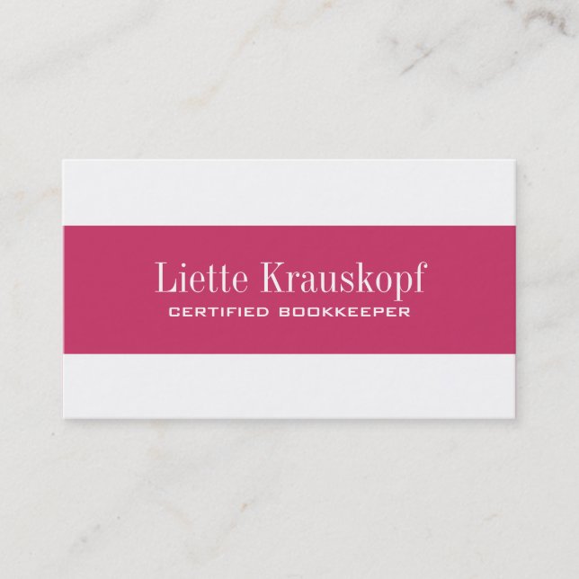 Cartes de visite de comptable (Devant)