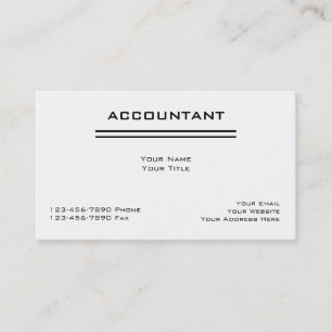 Cartes de visite de comptable