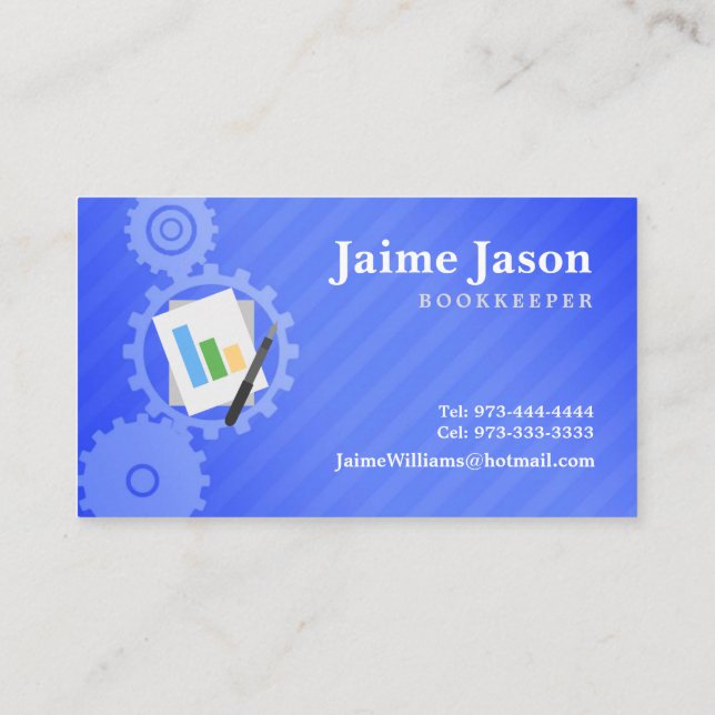 Cartes de visite de comptable (Dos)