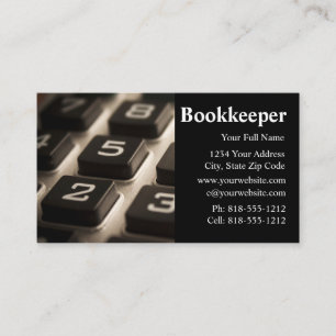 Cartes de visite de comptable de livres