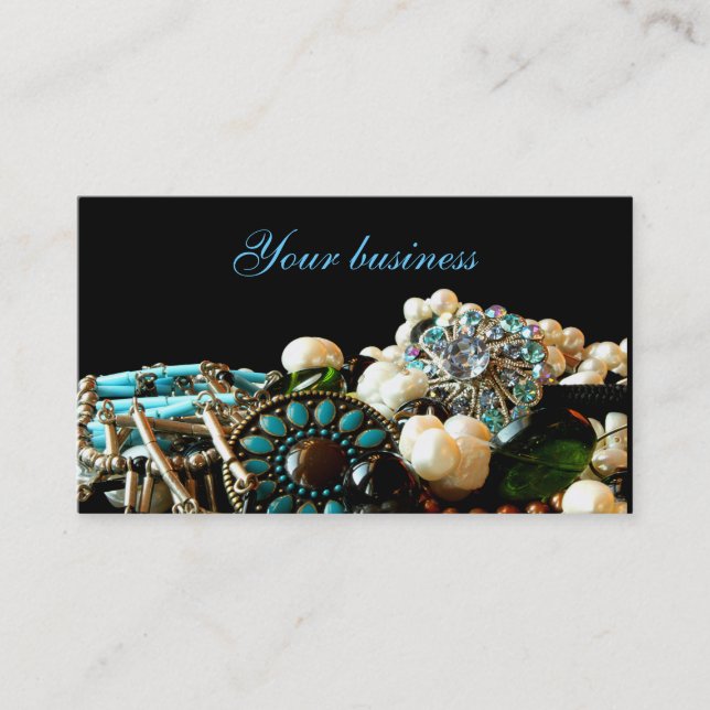 Cartes de visite de concepteur de bijoux (Devant)