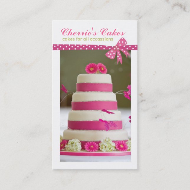 Cartes de visite de concepteur de gâteau de (Devant)
