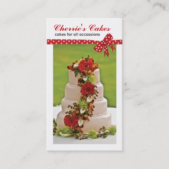 Cartes de visite de concepteur de gâteau de (Devant)
