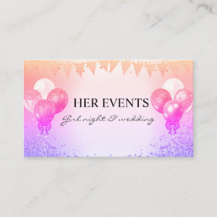 Cartes de visite de conception de ballons pour les