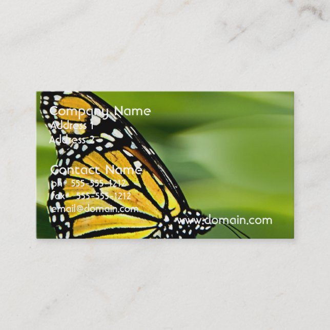 Cartes de visite de conception de papillon de (Devant)