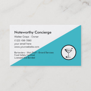 Cartes de visite de concierge
