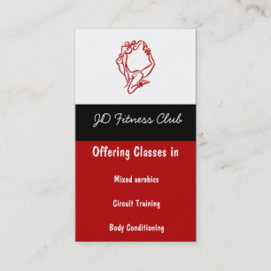 Cartes de visite de conditionnement physique