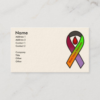 Cartes de visite de conscience de Cancer de sang