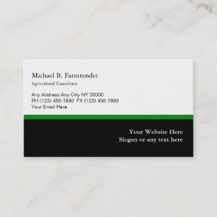 Cartes de visite de conseiller agricole