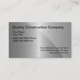 Cartes de visite de construction