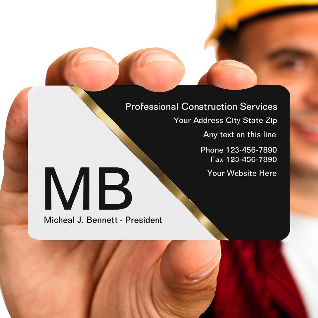 Cartes de visite de construction classique (Créateur téléchargé)