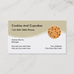 Cartes de visite De Cookies Et De Cupcakes