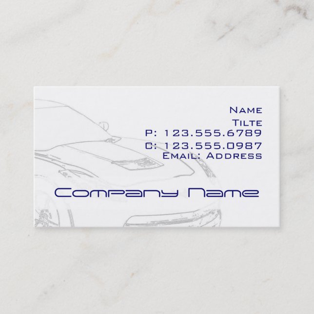 Cartes de visite de Corvette (Devant)