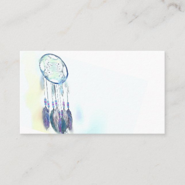 Cartes de visite de couleur d'eau d'art de plume (Devant)