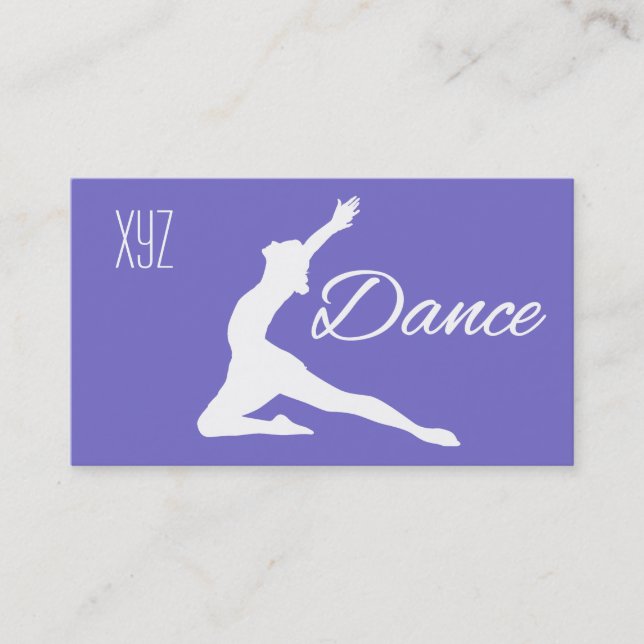 Cartes de visite de couleurs personnalisés DANSE (Devant)