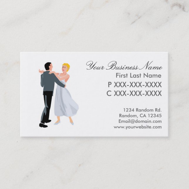 Cartes de visite de couples de danse de salle de (Devant)
