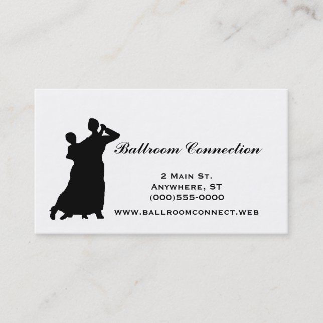 Cartes de visite "de couples de salle de bal" (Devant)