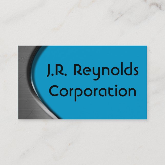 Cartes de visite de courbe en métal (Devant)