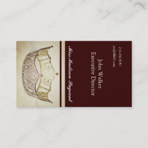 Cartes de visite de couronne de Brun-Or de style