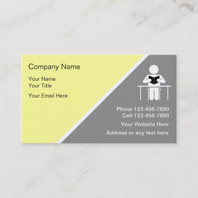 Cartes de visite de cours particuliers de (Devant)