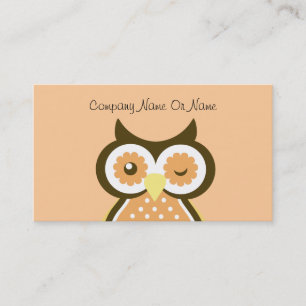 Cartes de visite de cours particuliers de hibou